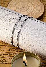 beautiful little Morse code message sister bracelets